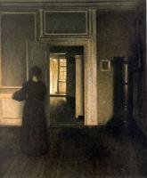 Vilhelm Hammershoi - Interior with an Oven